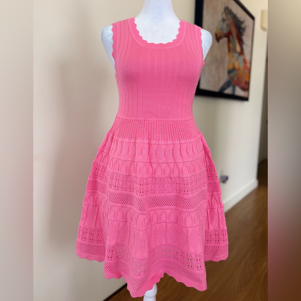 Pink Sleeveless Knit Dress